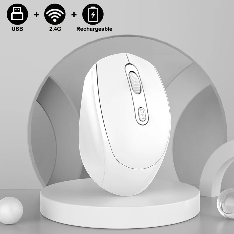 Wireless Mouse, 2.4G Ergonomic Optical Mouse, Computer Mouse for Laptop, PC,Chromebook,Notebook,Rechargeable Small Cordless Mice