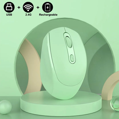 Wireless Mouse, 2.4G Ergonomic Optical Mouse, Computer Mouse for Laptop, PC,Chromebook,Notebook,Rechargeable Small Cordless Mice
