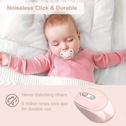 Wireless Mouse, 2.4G Ergonomic Optical Mouse, Computer Mouse for Laptop, PC,Chromebook,Notebook,Rechargeable Small Cordless Mice