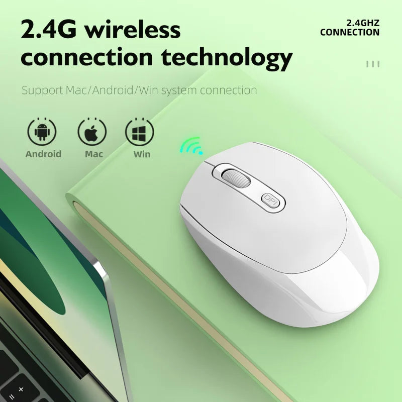 Wireless Mouse, 2.4G Ergonomic Optical Mouse, Computer Mouse for Laptop, PC,Chromebook,Notebook,Rechargeable Small Cordless Mice