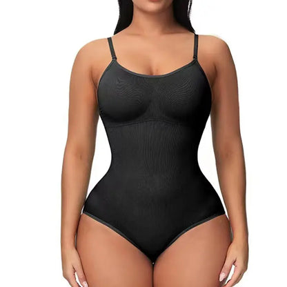 Super Sale V-Neck Spaghetti Strap Compression Bodysuit